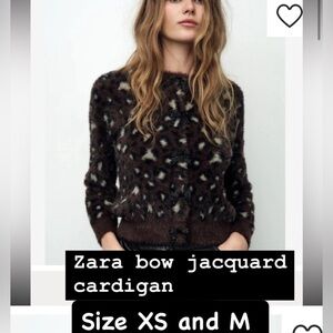 NWT ZARA FUR EFFECT JACQUARD
CARDIGAN SIZE XS AND M